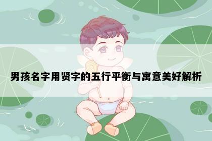 男孩名字用贤字的五行平衡与寓意美好解析