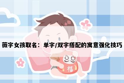 薇字女孩取名：单字/双字搭配的寓意强化技巧