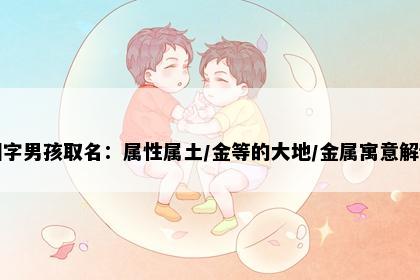 国字男孩取名：属性属土/金等的大地/金属寓意解读