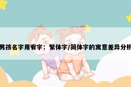 男孩名字用宥字：繁体字/简体字的寓意差异分析