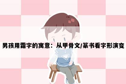 男孩用霜字的寓意：从甲骨文/篆书看字形演变