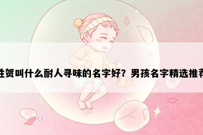 姓贺叫什么耐人寻味的名字好？男孩名字精选推荐
