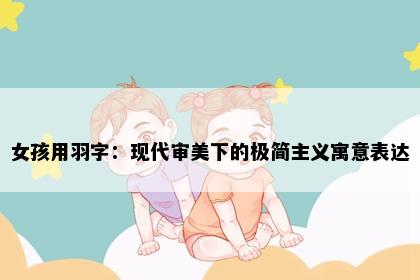 女孩用羽字：现代审美下的极简主义寓意表达