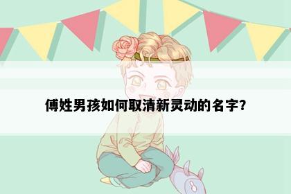 傅姓男孩如何取清新灵动的名字？