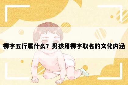 柳字五行属什么？男孩用柳字取名的文化内涵