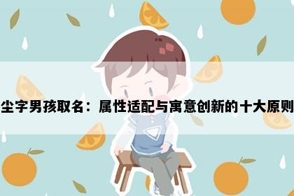 尘字男孩取名：属性适配与寓意创新的十大原则