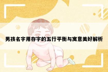 男孩名字用存字的五行平衡与寓意美好解析