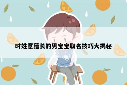 时姓意蕴长的男宝宝取名技巧大揭秘