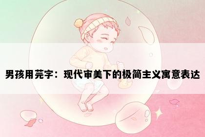 男孩用芫字：现代审美下的极简主义寓意表达