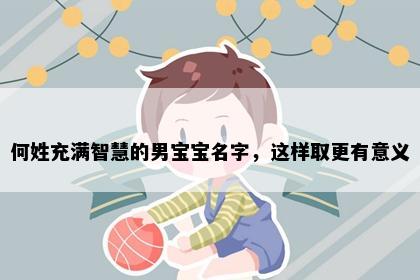 何姓充满智慧的男宝宝名字，这样取更有意义