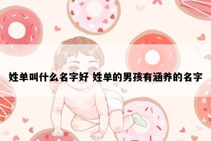 姓单叫什么名字好 姓单的男孩有涵养的名字