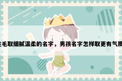 姓毛取细腻温柔的名字，男孩名字怎样取更有气质？