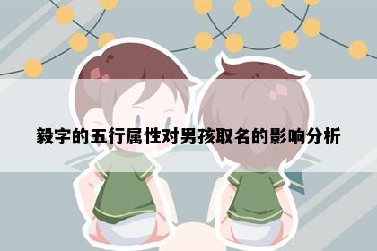 毅字的五行属性对男孩取名的影响分析