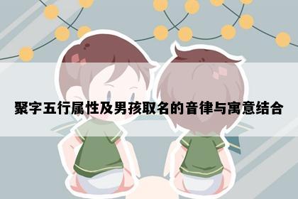 聚字五行属性及男孩取名的音律与寓意结合