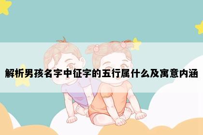 解析男孩名字中征字的五行属什么及寓意内涵