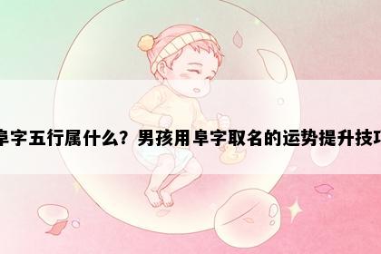阜字五行属什么？男孩用阜字取名的运势提升技巧