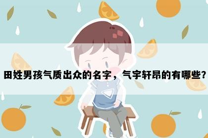 田姓男孩气质出众的名字，气宇轩昂的有哪些？