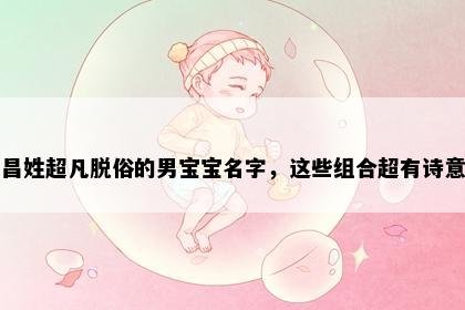 昌姓超凡脱俗的男宝宝名字，这些组合超有诗意