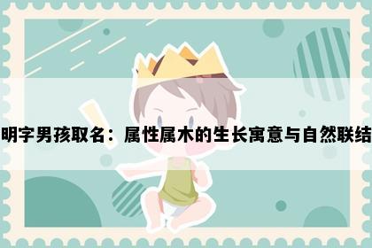 明字男孩取名：属性属木的生长寓意与自然联结
