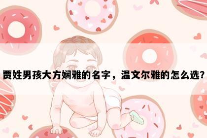 贾姓男孩大方娴雅的名字，温文尔雅的怎么选？